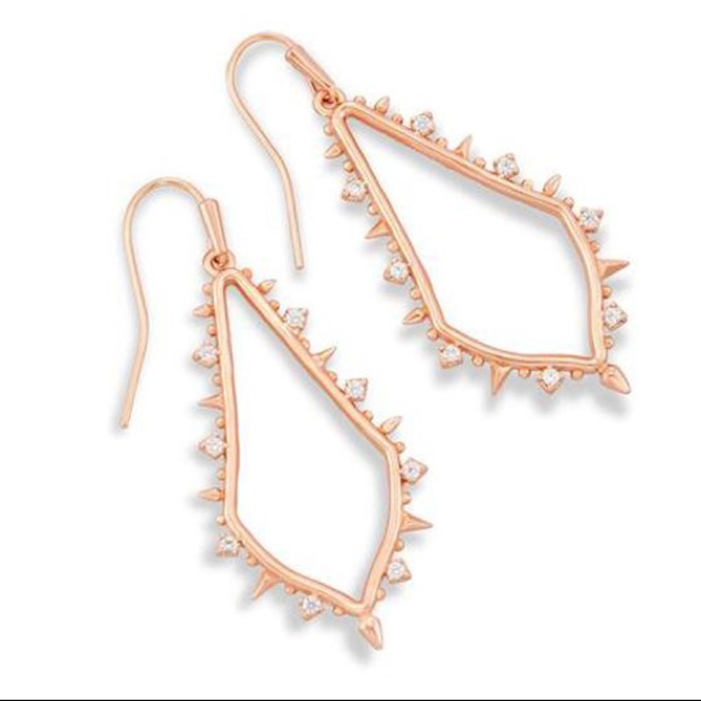 New Kendra Scott 'Pax' Dangle Earrings Rose Gold